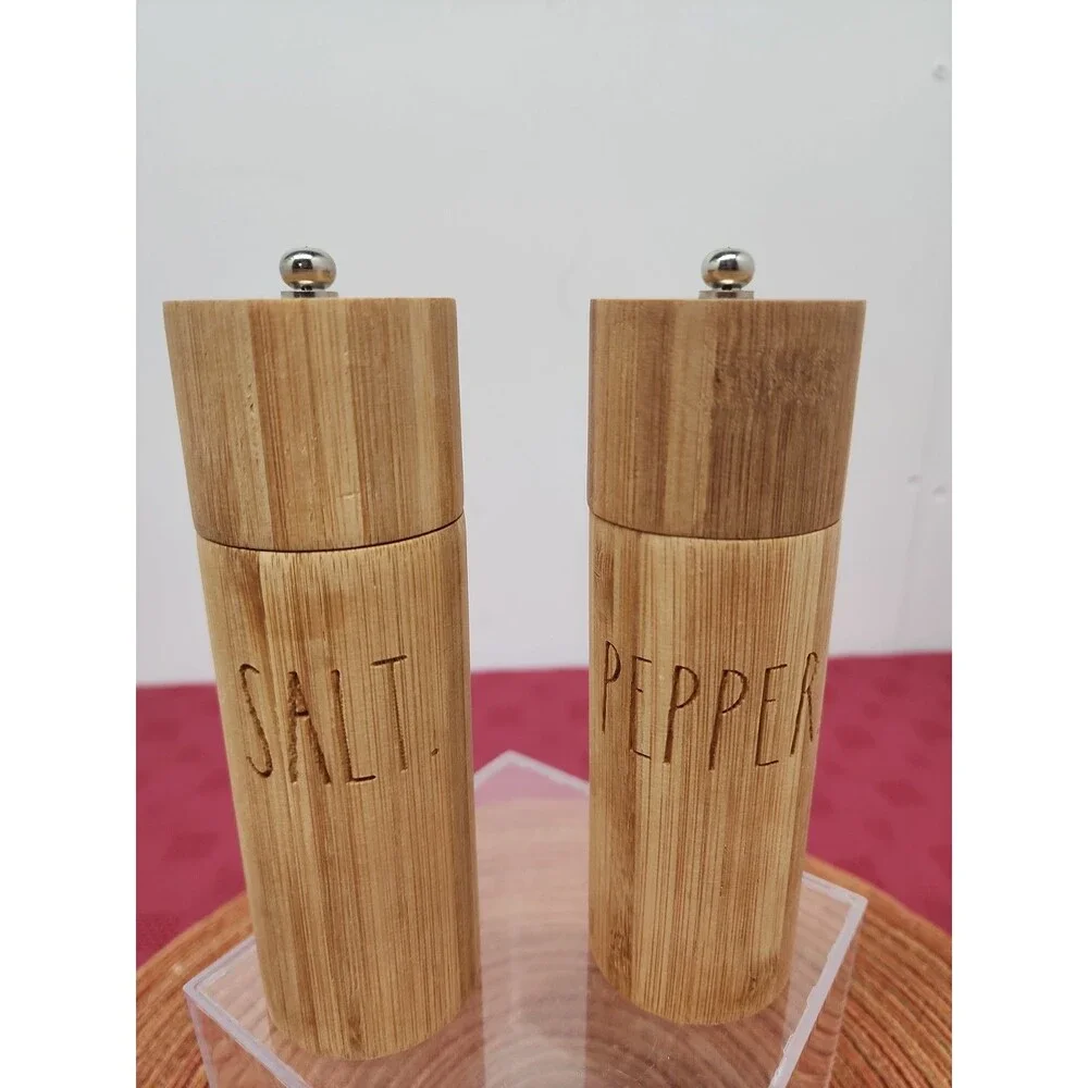 Rae Dunn Bamboo Salt And Pepper Grinders 2025